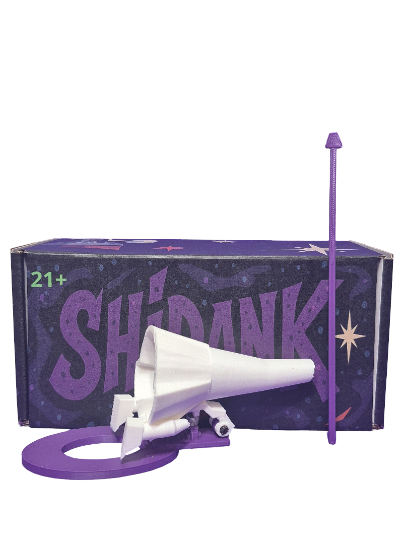 Dock-N-Fill Nivel 2: Blanco y Morado El único llenador manual de conos y base para moledor