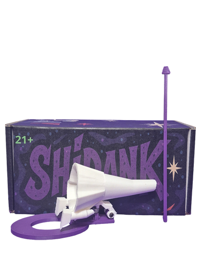 Dock-N-Fill Nivel 2: Blanco y Morado El único llenador manual de conos y base para moledor