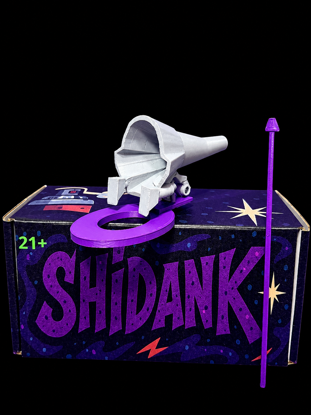 Dock-N-Fill Nivel 2: Gris y Morado El mejor llenador manual de conos y base para moledor.