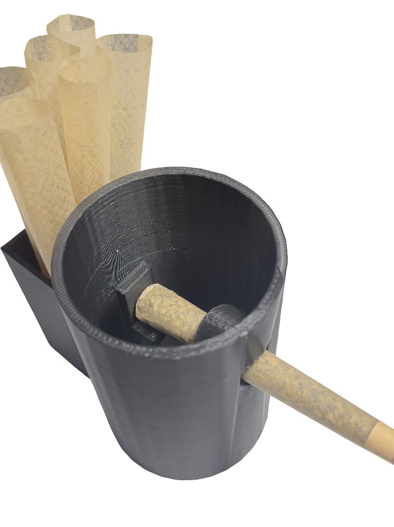 The Ash-Hole: Your On-Deck Pre-Roll & Ash cup Station(Black)