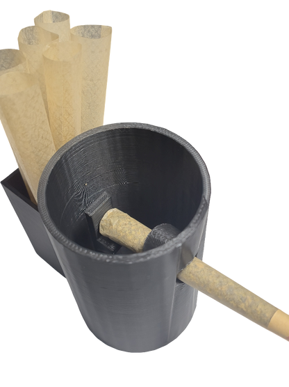 The Ash-Hole: Your On-Deck Pre-Roll & Ash cup Station(Black)