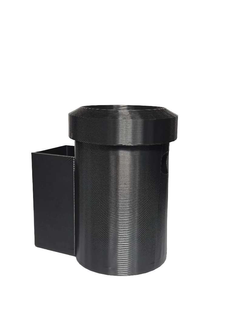 The Ash-Hole: Your On-Deck Pre-Roll & Ash cup Station(Black)